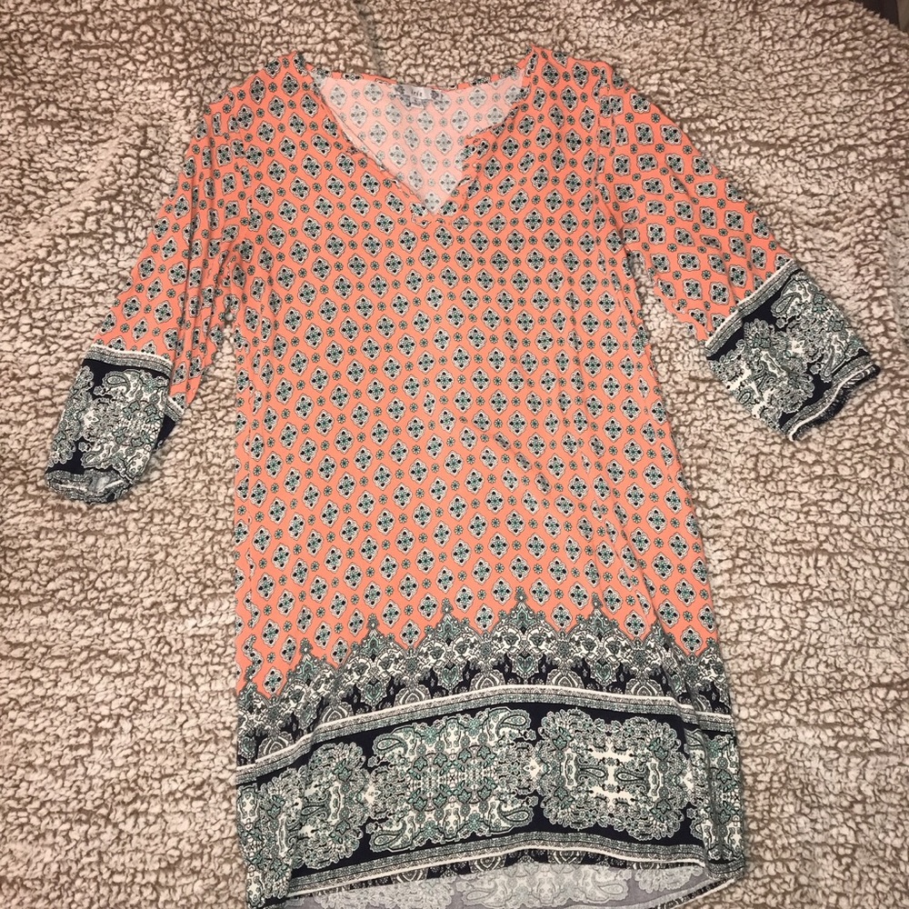 Vintage Style Orange Mini Dress